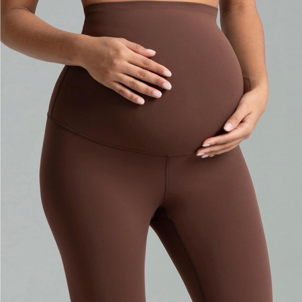Colorfulkoala Womens Maternity Leggings Pregnancy Yoga Pants XS, Cocoa New
